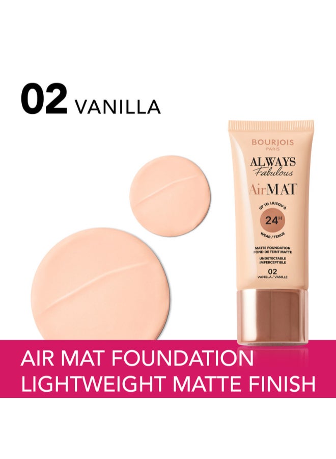 BOURJOIS PARIS Always Fabulous Air Mat Foundation - 002 - Vanilla, 30ml - Image 2