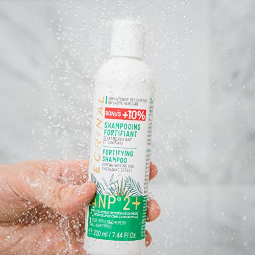 Ecrinal Sulfate-Free Fortifying Shampoo with ANP2+ for Strong, Shiny Hair – Restores Volume, Suppleness, and Resistance to Dull, Weak, and Tired Hair – Ideal for All Hair Types and Hair Loss - Image 2