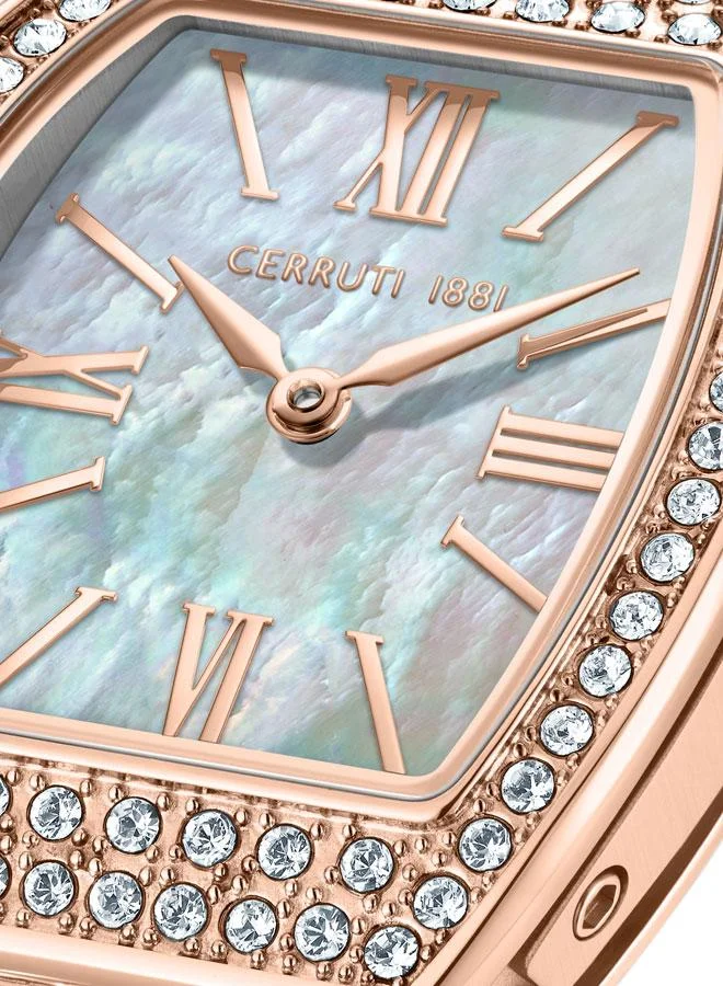 CERRUTI 1881 Cerruti 1881 Ladies Yellow Gold Plated White Mother of Pearl Dial Watch