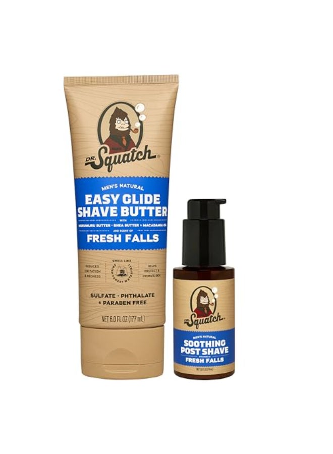 Dr. Squatch Dr Squatch Fresh Falls Smooth Shave Bundle Easy Glide Butter Soothing Post Shave Natural Ingredients Manly Fragrance Moisturizing - Image 1