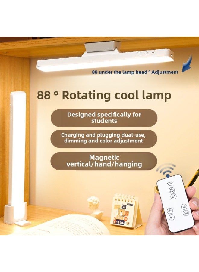 Generic Dormitory Magnetic Suction Light LED Rechargeable Study Light Eye Protection Table Lamp Bedroom Bedside Light Emergency Light Night Light Cool Light-Specifications:30cm 21 Lamp Beads ]-Power:Remote Control 800 MA  - Image 3
