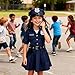 CIFITERY Girls Police Officer Costume Kids Cop Uniform Toddler Policeman Outfit Police Dress Up Career Day Halloween Gifts - Image 4
