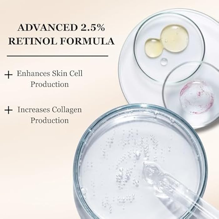 Mivida Retinol Serum 2.5% | Anti-Aging Face Serum With Collagen, Vit C, E & Hyaluronic Acid | Targets Wrinkles, Fine Lines, Even-Toned Youthful-Looking Skin – 1 Fl Oz - Image 3
