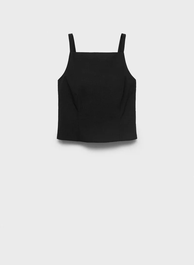 MANGO Top With Bows On The Back