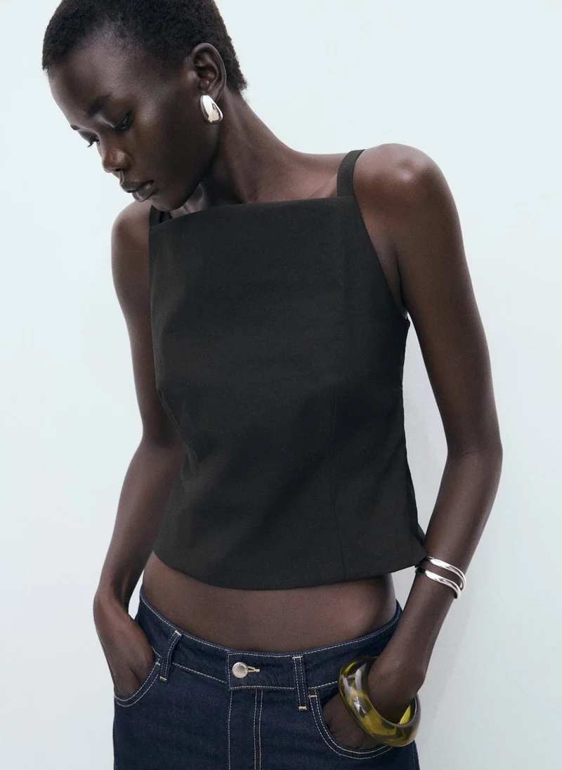 مانجو Top With Bows On The Back