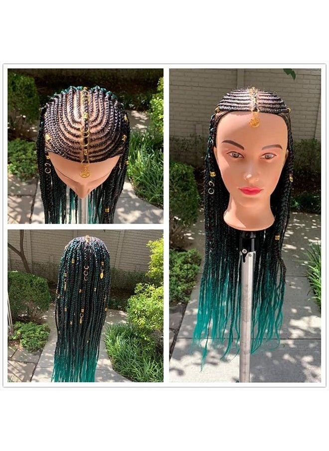 Hairingrid - 26"-28" Mannequin Head Hair Styling Training Manikin Cosmetology Doll Head Synthetic Fiber Hair and Free Clamp Holder (Black) - Image 1