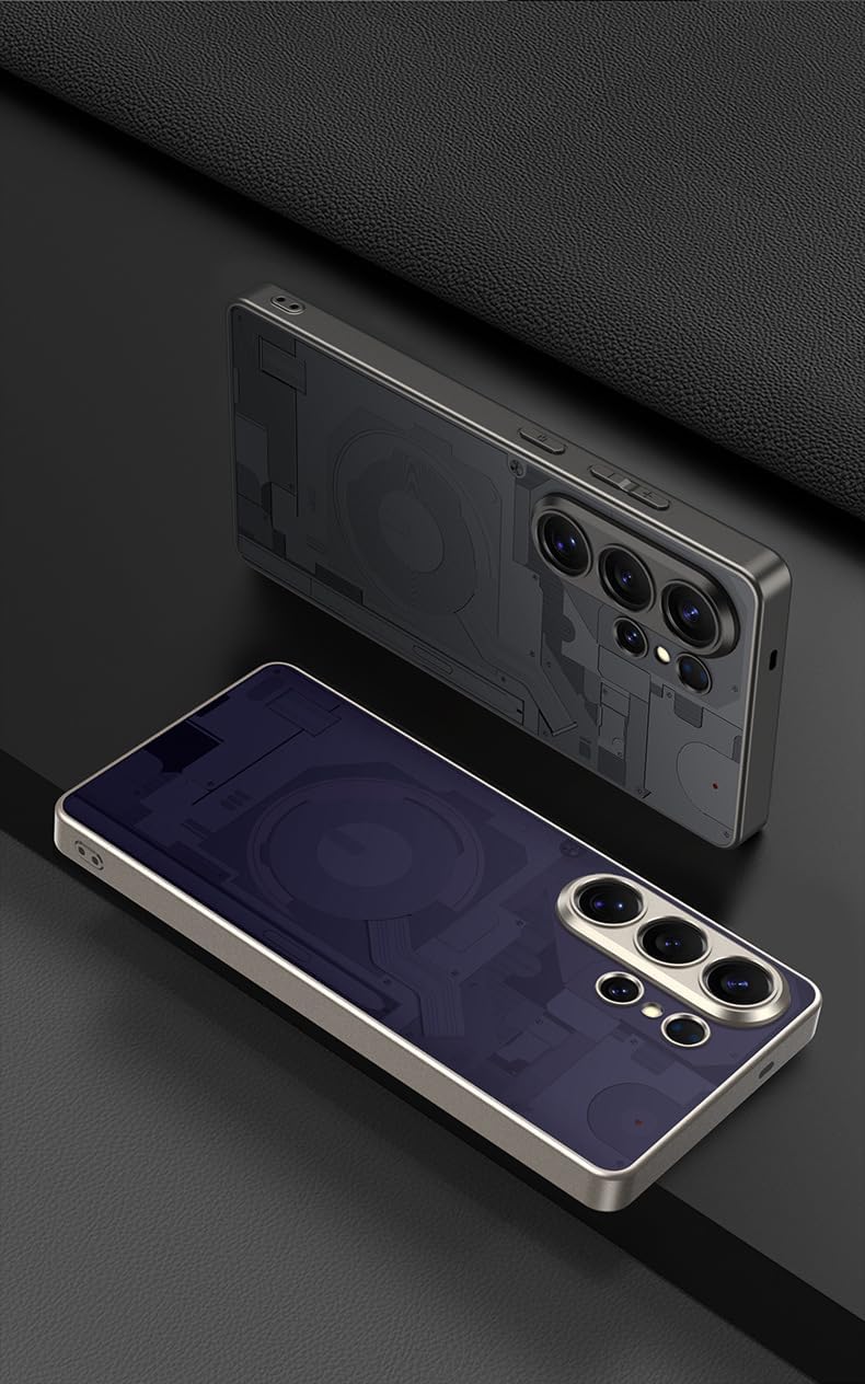AXIYIBZI Geometric Circuit Pattern Glossy Hard Back Case for Samsung Galaxy S26 Ultra - Slim Fit, Shockproof Protection, Anti-Scratch - Image 2