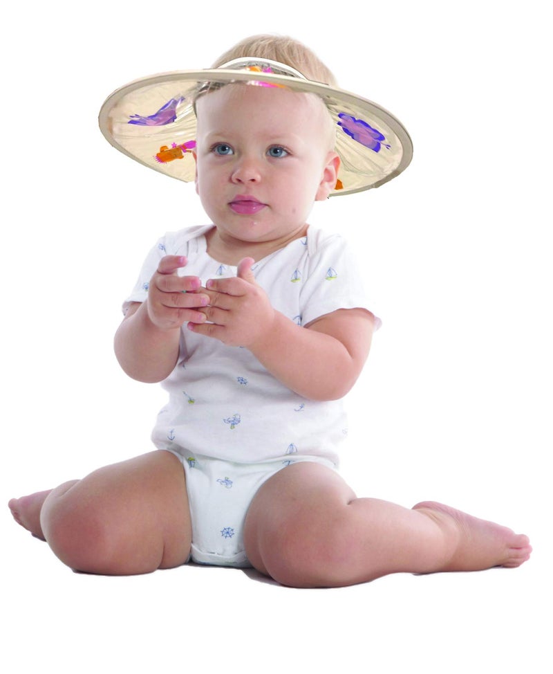 SWEETIE Safe Shampoo Shower Bathing Protection Bath Cap Soft Visor Hat for Toddler, Baby, Kids, Children Blue - Image 1