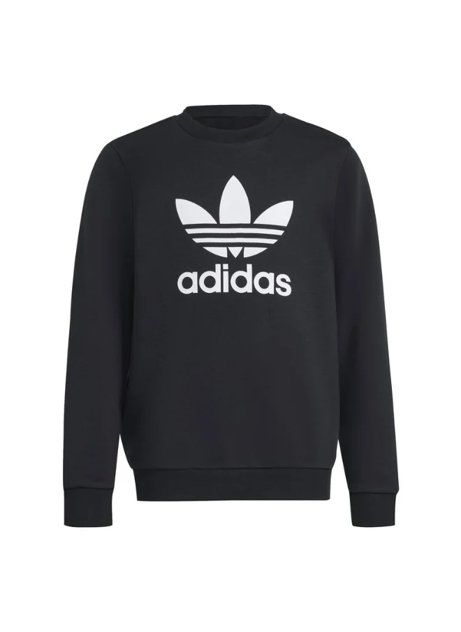 Adidas adidas TREFOIL CREW Black Originals Kids SWEATSHIRTS