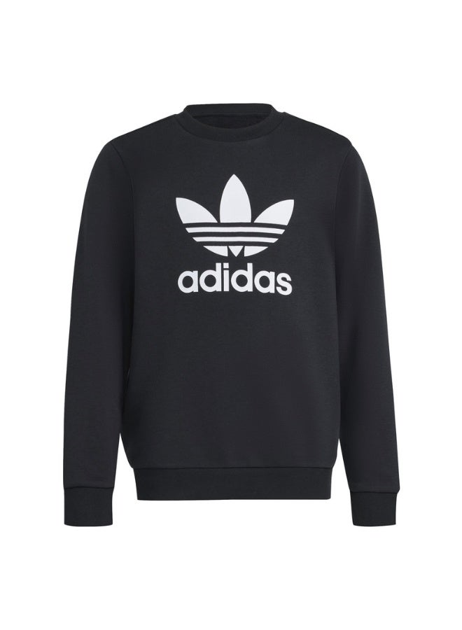 Adidas adidas TREFOIL CREW Black Originals Kids SWEATSHIRTS  - Image 2