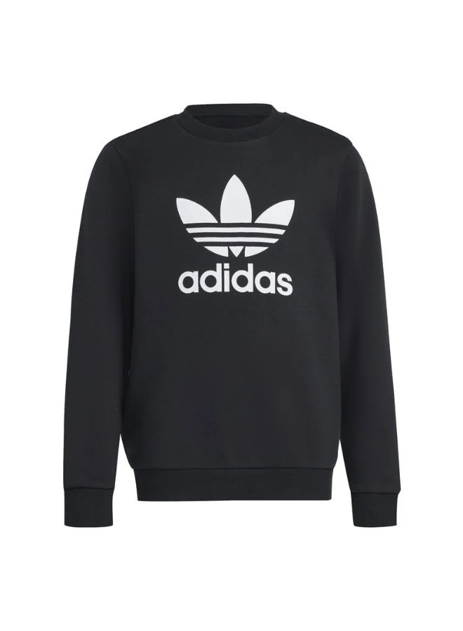 Adidas Originals Black TREFOIL CREW Black Originals Kids SWEATSHIRTS  | Best Price UAE