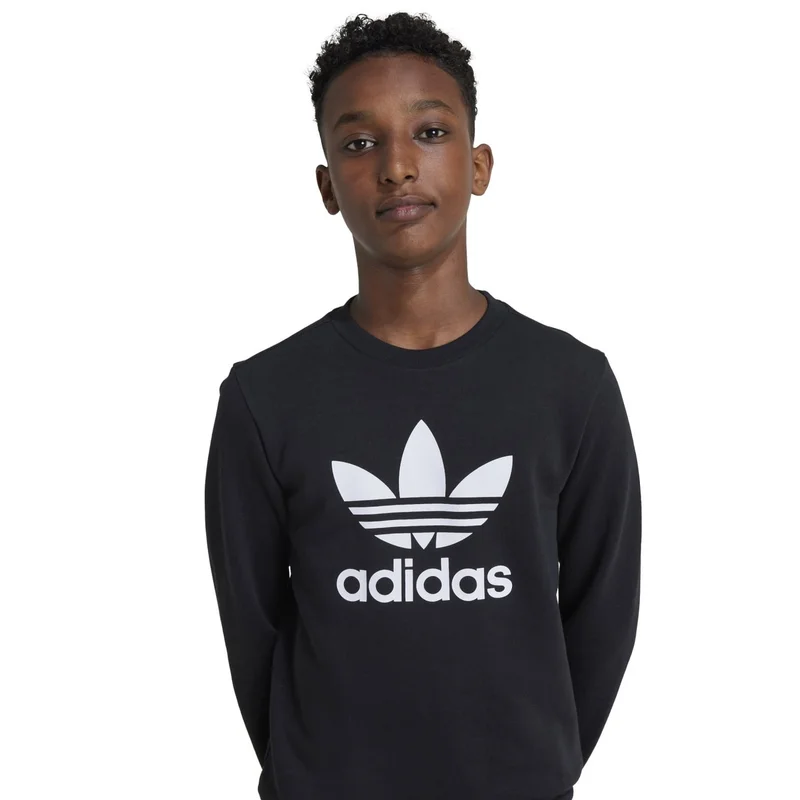 Adidas Originals Black TREFOIL CREW Black Originals Kids SWEATSHIRTS  | Best Price UAE