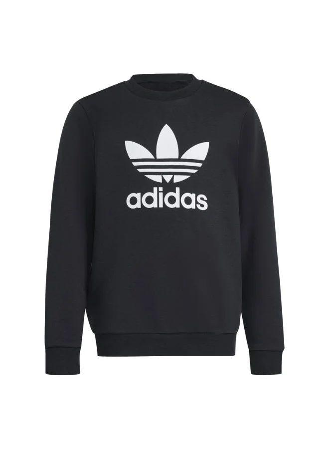 Adidas Originals Black TREFOIL CREW Black Originals Kids SWEATSHIRTS  | Best Price UAE