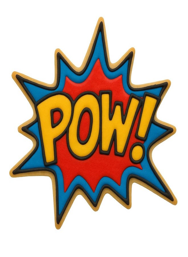 Bundle of Fun Comic Book Pow Cookie Cutter with Easy Push Design (4 inches) - Image 5