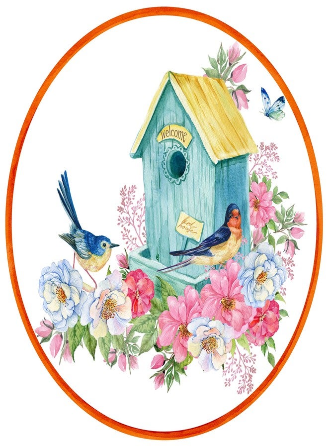 Real Art Wall Hanging Ceramic Plates 10"-1pc Gift packing box Multicolor (Design 3) - Image 1