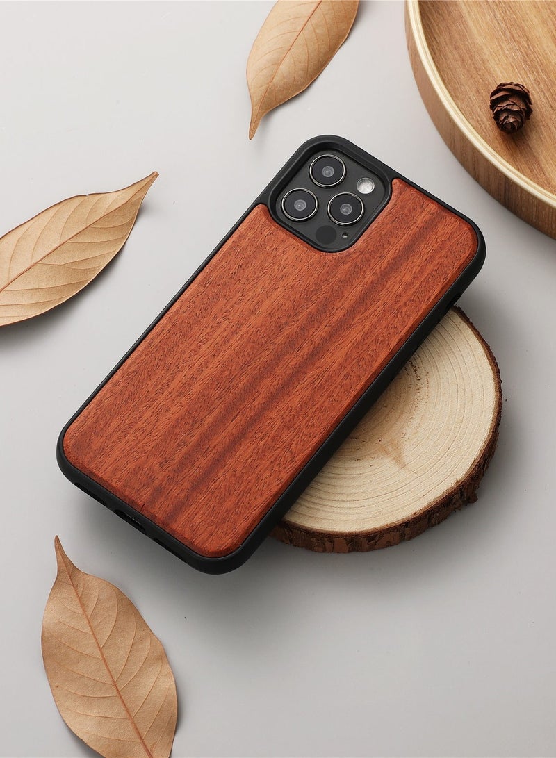 YANCI For 16ProMax mobile phone case, hand-carved high-end solid wood 16proMax mobile phone case, full of texture and stylish mobile phone case - Image 1
