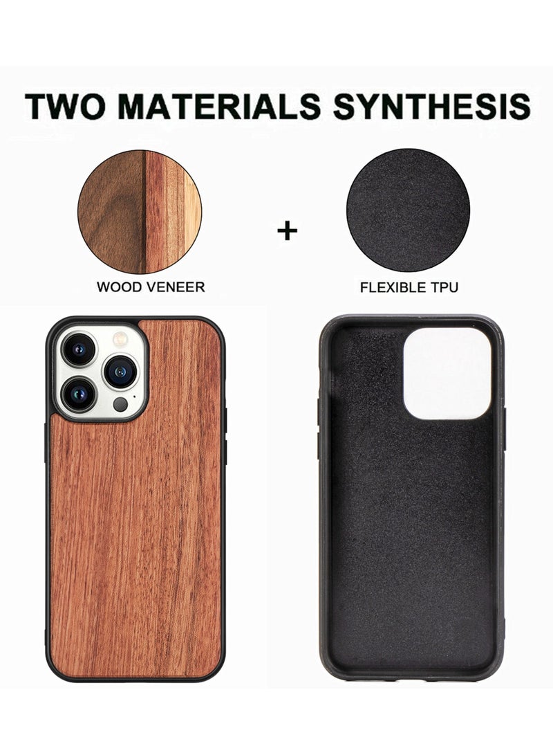 YANCI For 16ProMax mobile phone case, hand-carved high-end solid wood 16proMax mobile phone case, full of texture and stylish mobile phone case - Image 3