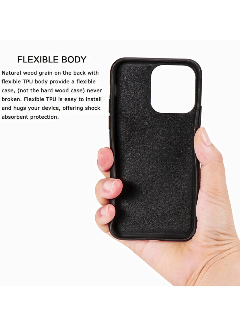 YANCI For 16ProMax mobile phone case, hand-carved high-end solid wood 16proMax mobile phone case, full of texture and stylish mobile phone case - Image 4