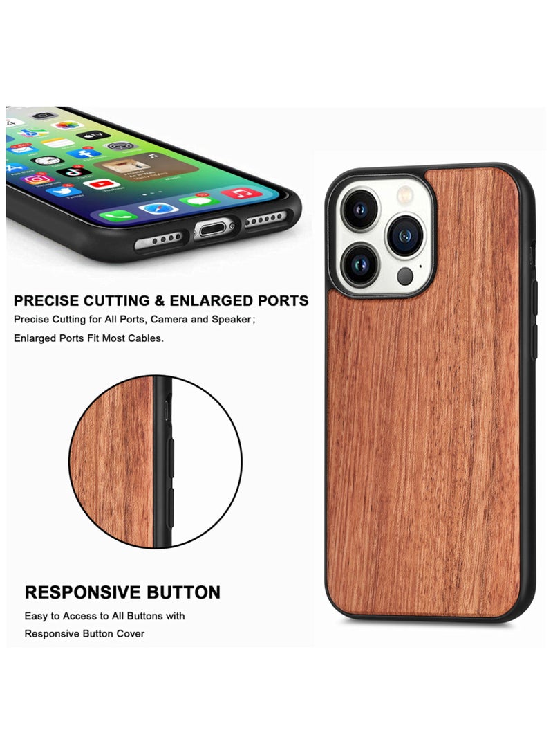 YANCI For 16ProMax mobile phone case, hand-carved high-end solid wood 16proMax mobile phone case, full of texture and stylish mobile phone case - Image 5