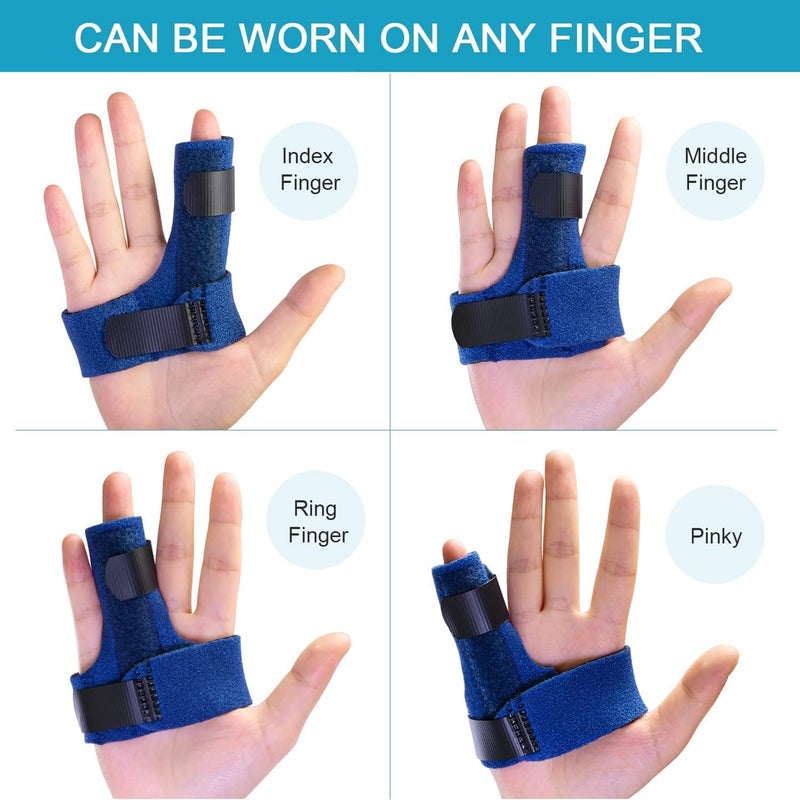 Sumifun Finger Brace, Trigger Finger Splint for Index Middle Ring Pinky Finger Arthritis Pain, Tendon Injury, Broken Mallet Finger Stabilizer Supports for Dislocated Knuckle Immobilizer Wrap for - Image 2