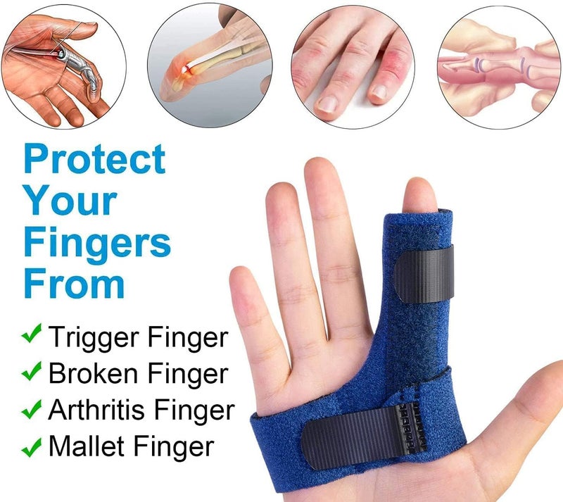 Sumifun Finger Brace, Trigger Finger Splint for Index Middle Ring Pinky Finger Arthritis Pain, Tendon Injury, Broken Mallet Finger Stabilizer Supports for Dislocated Knuckle Immobilizer Wrap for - Image 3