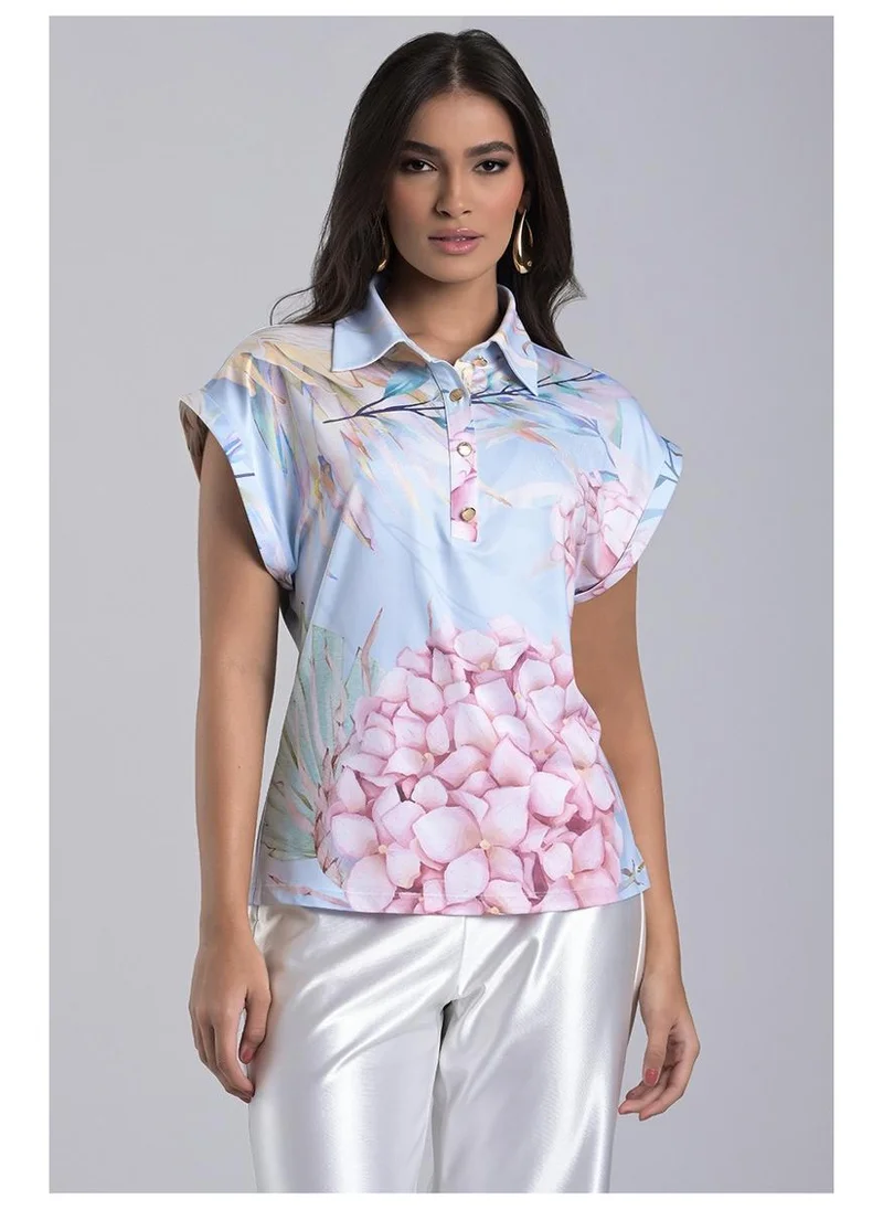 Carmen Steffens Printed Knit Blouse