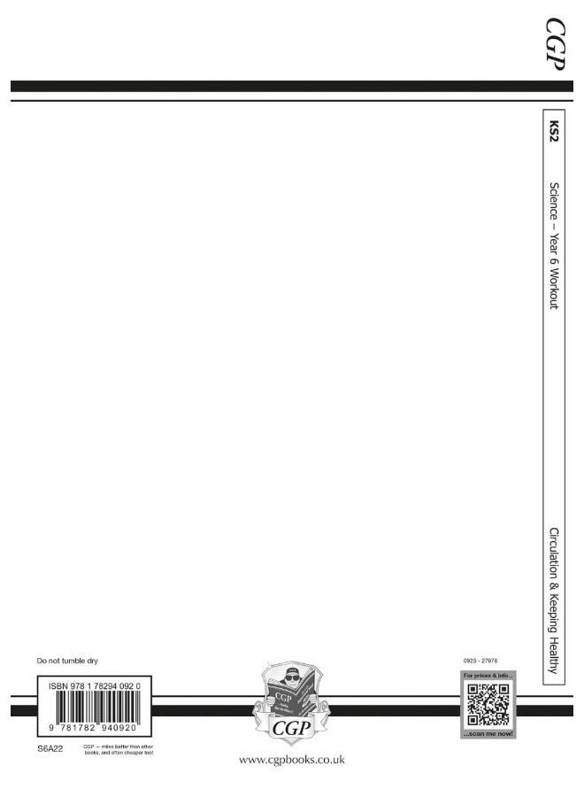KS2 Science Year Six Workout: Circulation & Keeping Healthy  - Image 2