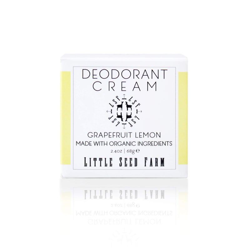 Little Seed Farm All Natural Deodorant Cream - Grapefruit Lemon - Aluminum Free Deodorant for Women or Men, Net Wt. 2.4oz | 68g - Image 1