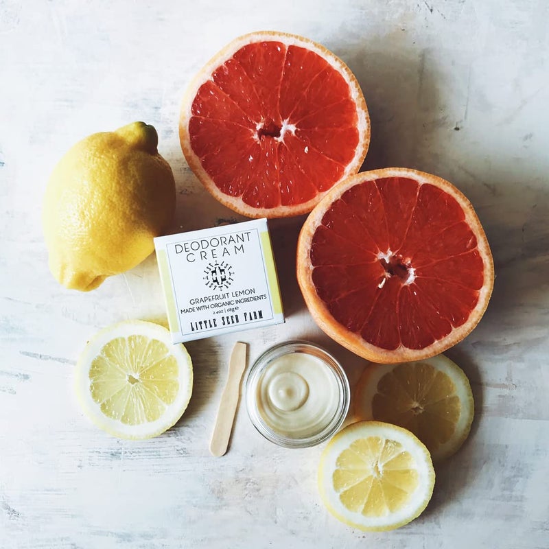 Little Seed Farm All Natural Deodorant Cream - Grapefruit Lemon - Aluminum Free Deodorant for Women or Men, Net Wt. 2.4oz | 68g - Image 4