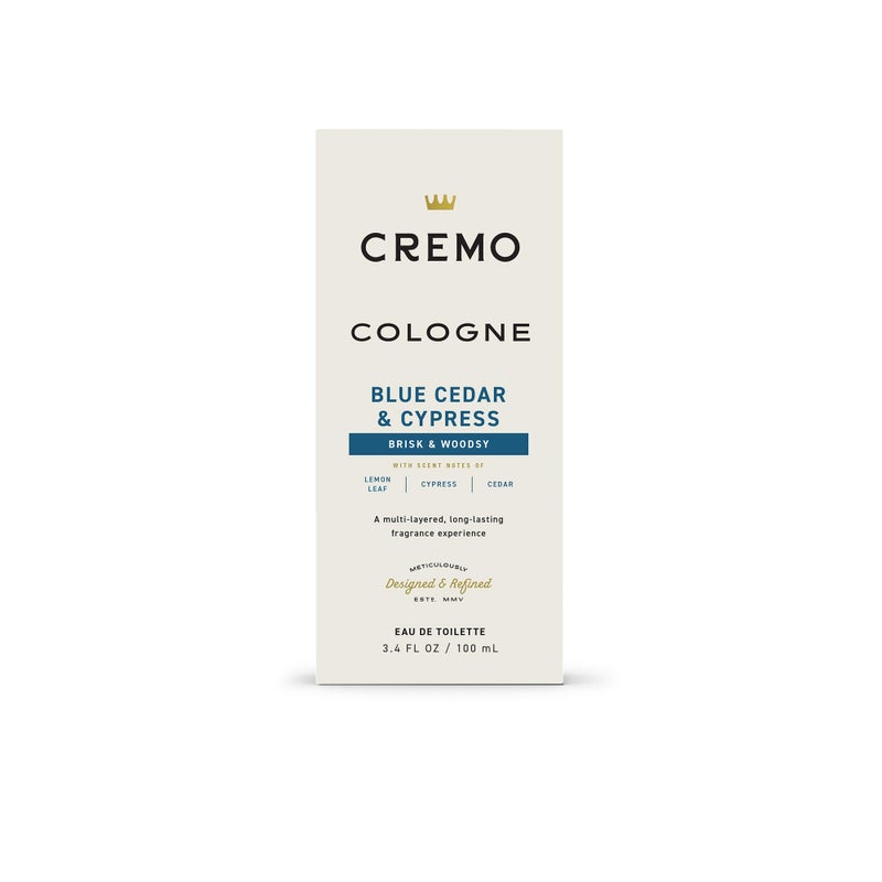 Cremo Cologne For Men - Blue Cedar & Cypress Mens Cologne Spray, A Woodsy Scent with Notes of Lemon Leaf, Cypress and Cedar, Multi-Layered Signature Men's Fragrances, 3.4 Fl Oz - Image 4
