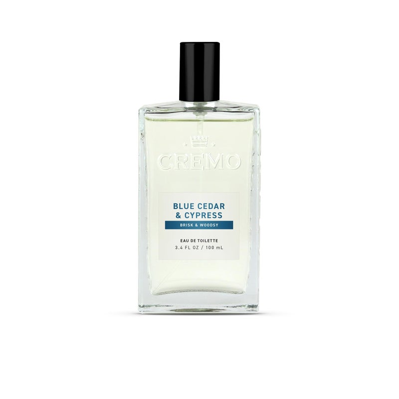 Cremo Cologne For Men - Blue Cedar & Cypress Mens Cologne Spray, A Woodsy Scent with Notes of Lemon Leaf, Cypress and Cedar, Multi-Layered Signature Men's Fragrances, 3.4 Fl Oz - Image 1