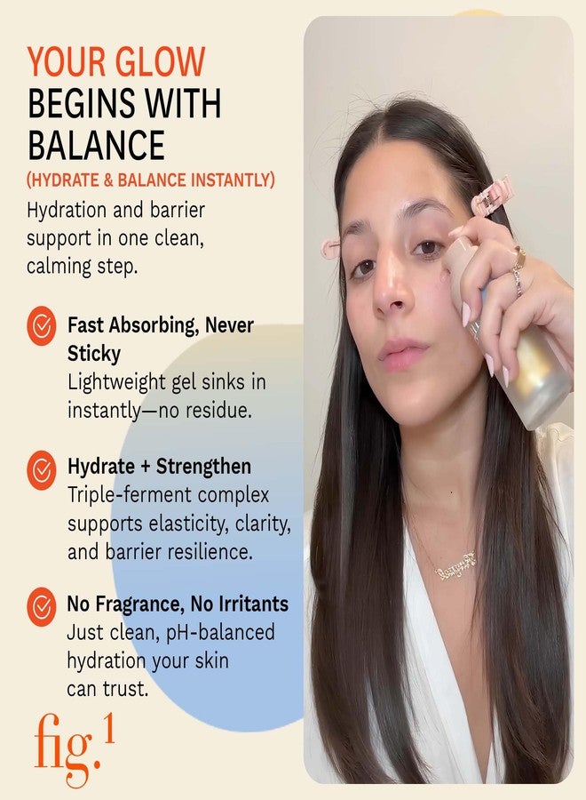 Fig.1 Hydrating & Balancing Toner Refill for Face - Hydrating face Toner for Women, for Even Tone & Vegan Skincare with Hyaluronic Acid - for Sensitive, Dry, Oily Skin-Clinically Proven 30 ml - Image 3