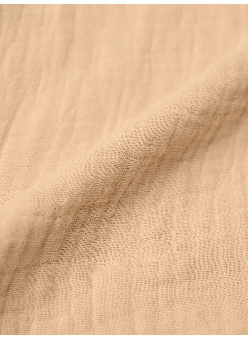 The Souled Store  The Souled Store Minimalist Line: Oversized Women and Girls Full Sleeves Spread Collar Beige Solid Cotton Relaxed Fit Lightweight Comfortable All-Season Shirt for Casual Wear  | Best Price UAE