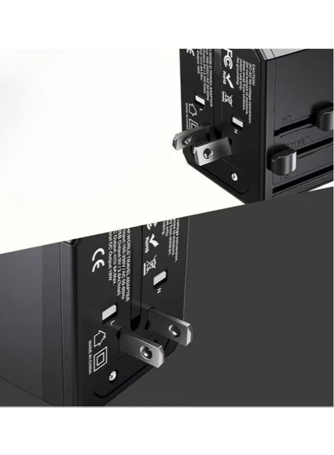 REBENUO RCP262 Universal Travel Adapter – 4 Super-Speed USB Ports, Type C Power Socket, Compatible with UK, EU, US, AU Plugs, Worldwide Charging, Compact and Lightweight, Fast Charging for Phones, Laptops, Tablets, and More - Image 4