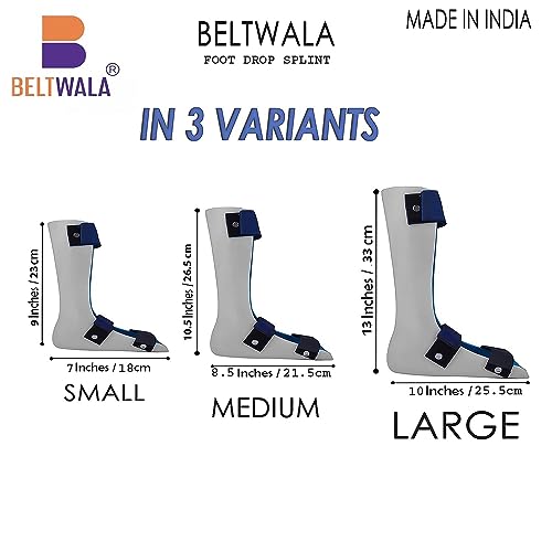 BELTWALA Unisex Foot Drop Splint | Polypropylene Ankle & Foot Support with Soft EVA Padding for Ankle Pain, Heel Support, Foot Care & Post-Surgery Recovery (Large, Left Size 9-10) - Image 4