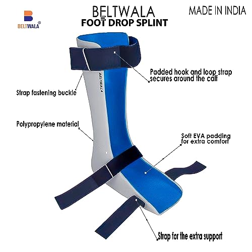 BELTWALA Unisex Foot Drop Splint | Polypropylene Ankle & Foot Support with Soft EVA Padding for Ankle Pain, Heel Support, Foot Care & Post-Surgery Recovery (Large, Left Size 9-10) - Image 5