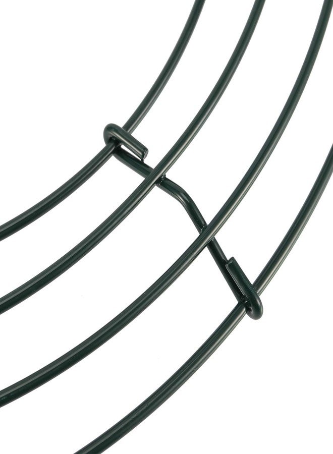 ZEONHAK 20 Pack 10 Inch Wire Frames, Round Metal Wreath Form, Metal Wire Wire Wreath Frame for Craft DIY Wedding,Home Party Garden Floral Decor, Dark Green - Image 3