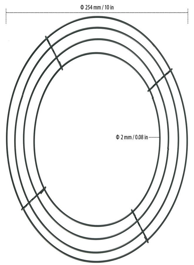 ZEONHAK 20 Pack 10 Inch Wire Frames, Round Metal Wreath Form, Metal Wire Wire Wreath Frame for Craft DIY Wedding,Home Party Garden Floral Decor, Dark Green - Image 2