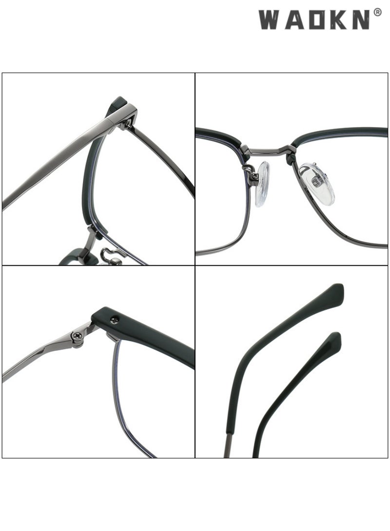 WAOKN Blue Light Blocking Glasses Blue Light Filter Computer Reading Gaming TV Phones Browline Eyeglasses Fashion Anti Glare/UV 400/Eye Strain Eyestrain Headache Eyewear for Men Women,Black  - Image 4