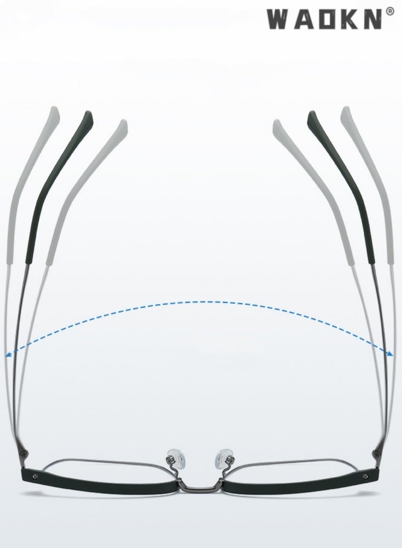 WAOKN Blue Light Blocking Glasses Blue Light Filter Computer Reading Gaming TV Phones Browline Eyeglasses Fashion Anti Glare/UV 400/Eye Strain Eyestrain Headache Eyewear for Men Women,Black  - Image 3