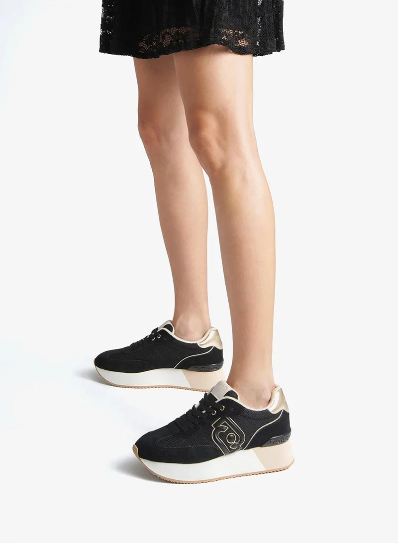 ليو جو سنيكرز من الشبك اللامع بنعل سميك