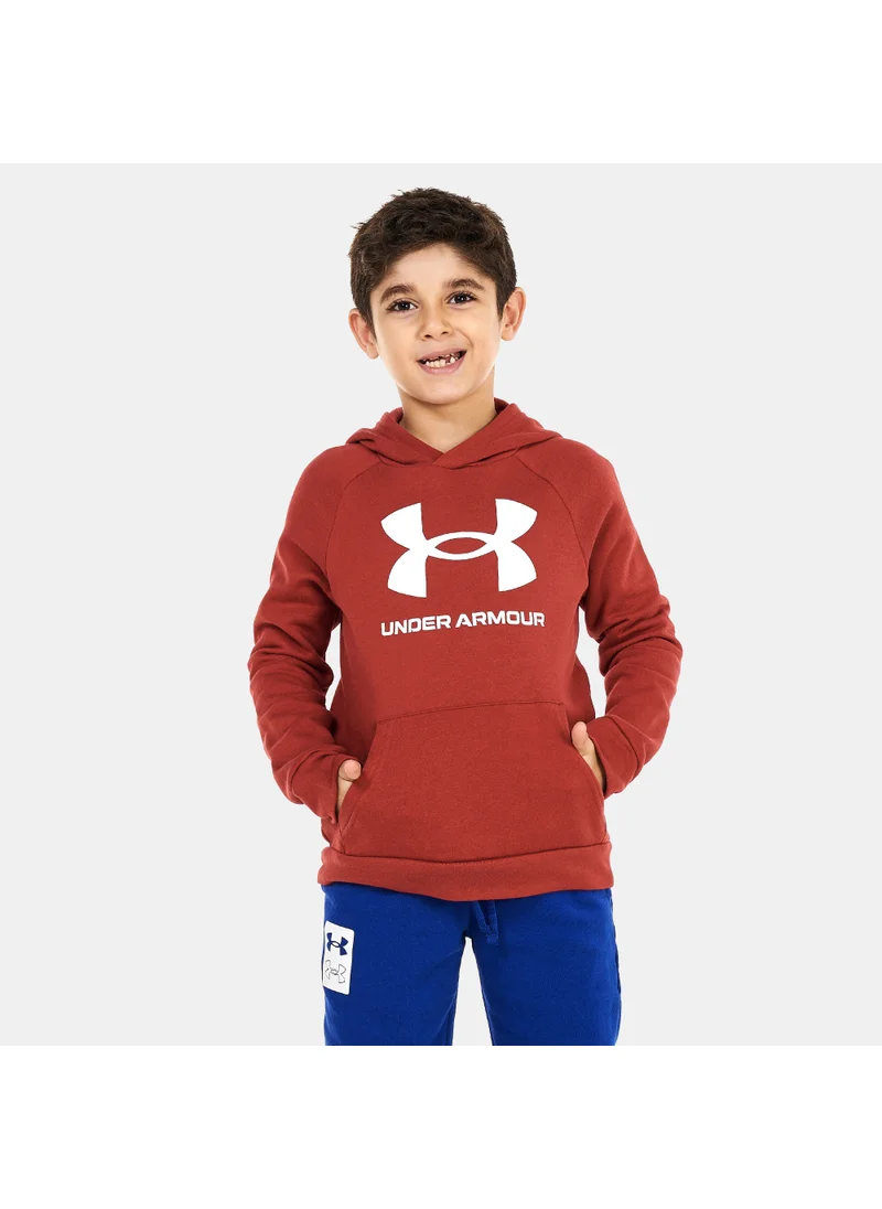 UNDER ARMOUR Kids' UA Rival Fleece Big Logo Hoodie