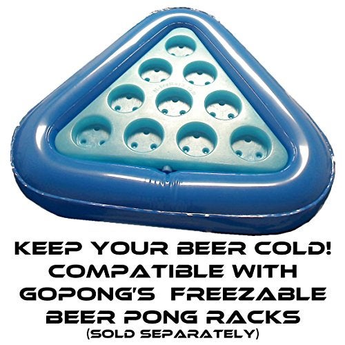GoPong Pool Pong Rack Floating Beer Pong Set, Includes 2 Rafts and 3 Pong Balls - Image 5