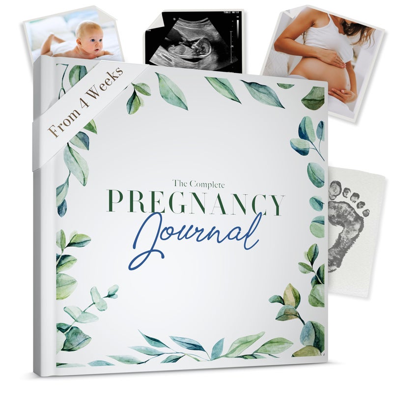 Bibi & Beau Watercolour - The Complete Pregnancy Journal & Baby Memory Book â€“ 196â€‘Page Weekly Keepsake Album with Mum Checklists, Packing Lists, Birth Plan, Ultrasound Photo Spaces & Firstâ€‘Year Milestones - Image 1