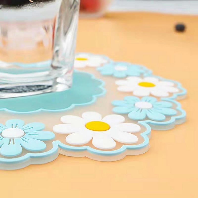 P Plus Fire Hot Pot Holder Hot Pads for Table & Countertop Non-Slip Silicone Trivet Mat (Blue, Set of 3, Big-Medium-Small Size) - Image 5