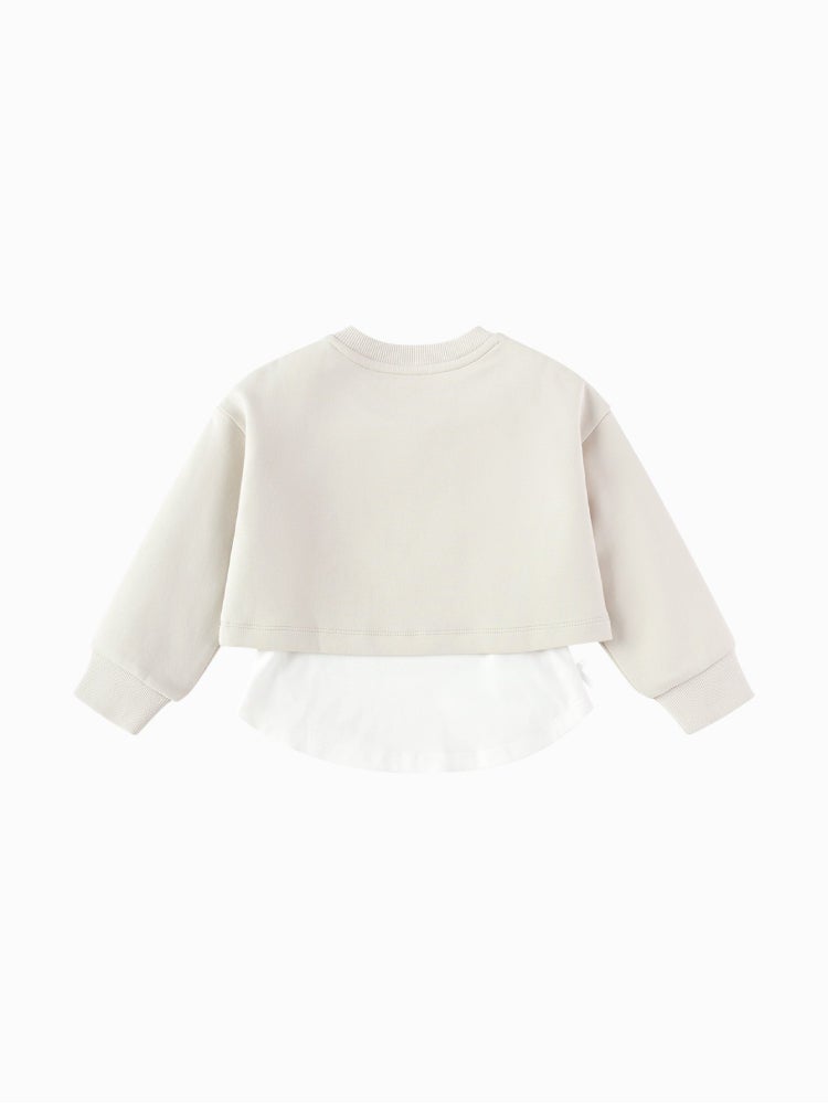 بالابالا سويت شيرت بطبقات مع طبعة للبنات - Image 4