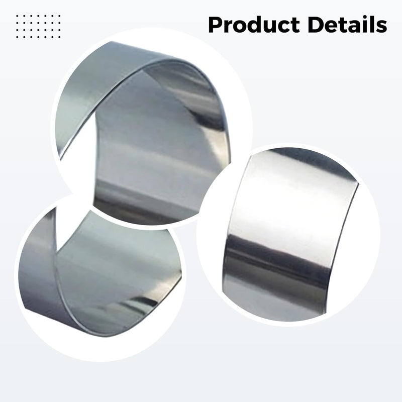 6 Pieces Round Cake Models, 4.7 X 1.6 in, Stainless Steel Mousse Loops, Rustproof Baking Cookie Cutter for Frying Eggs, Pancakes, Burgers, Home Use - Image 4