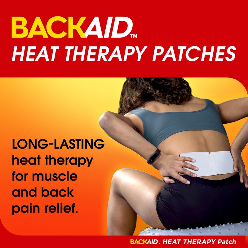 Backaid Heat Therapy Patch, Air-Activated Therapeutic Heat, Wide for Lower Back and Hip Pain Relief, 6 Count - Image 2