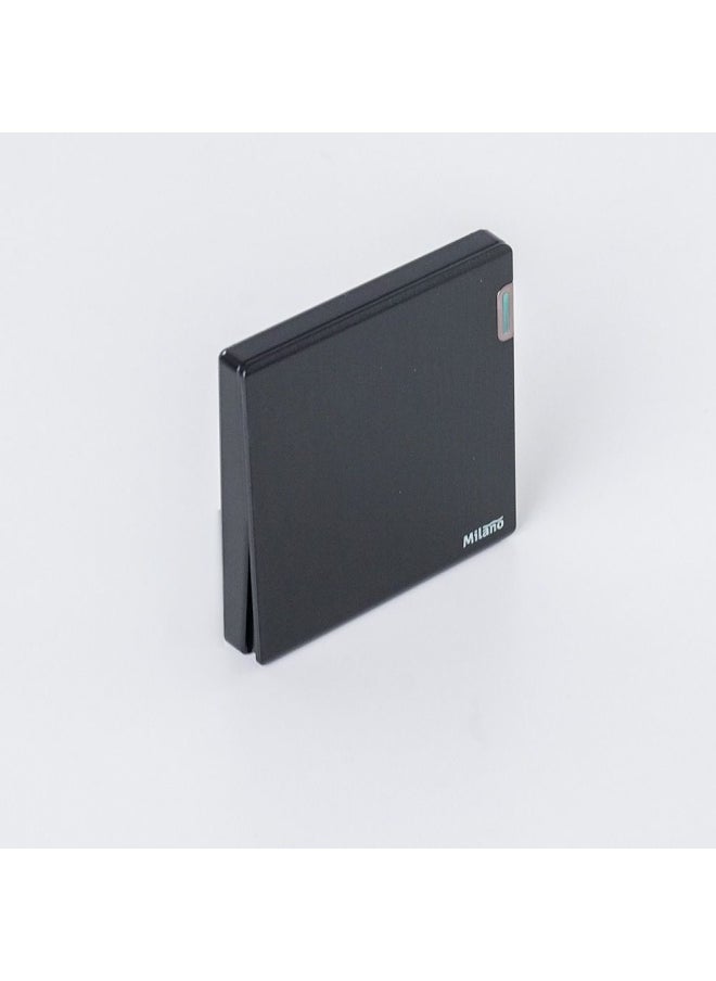 DANUBE HOME Milano 10A 1G 1W Switch Electrical Switches Sockets Outlets For Home Appliances Office Hotel Conventional Construction Project Aura Blk  - Image 1