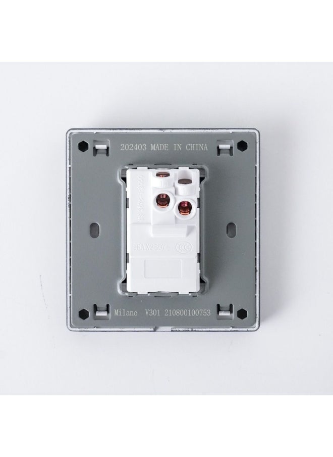 DANUBE HOME Milano 10A 1G 1W Switch Electrical Switches Sockets Outlets For Home Appliances Office Hotel Conventional Construction Project Aura Blk  - Image 3